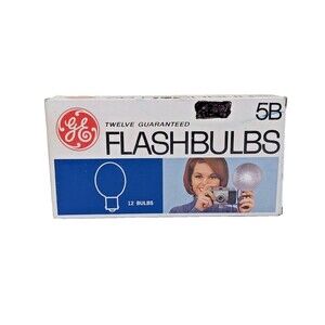 Vintage‎ GE General Electric 5B Flashbulbs Blue 12 New Unused Bulbs NOS